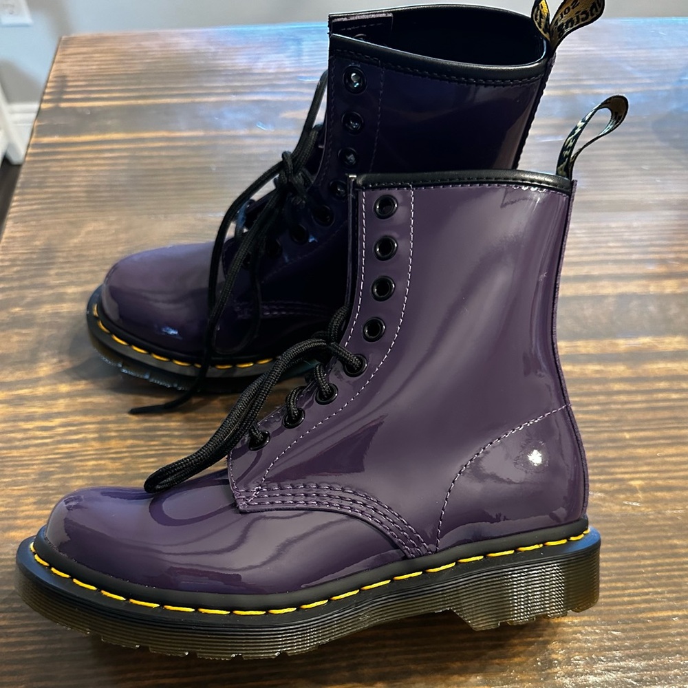 Purple Dr. Marten boots
